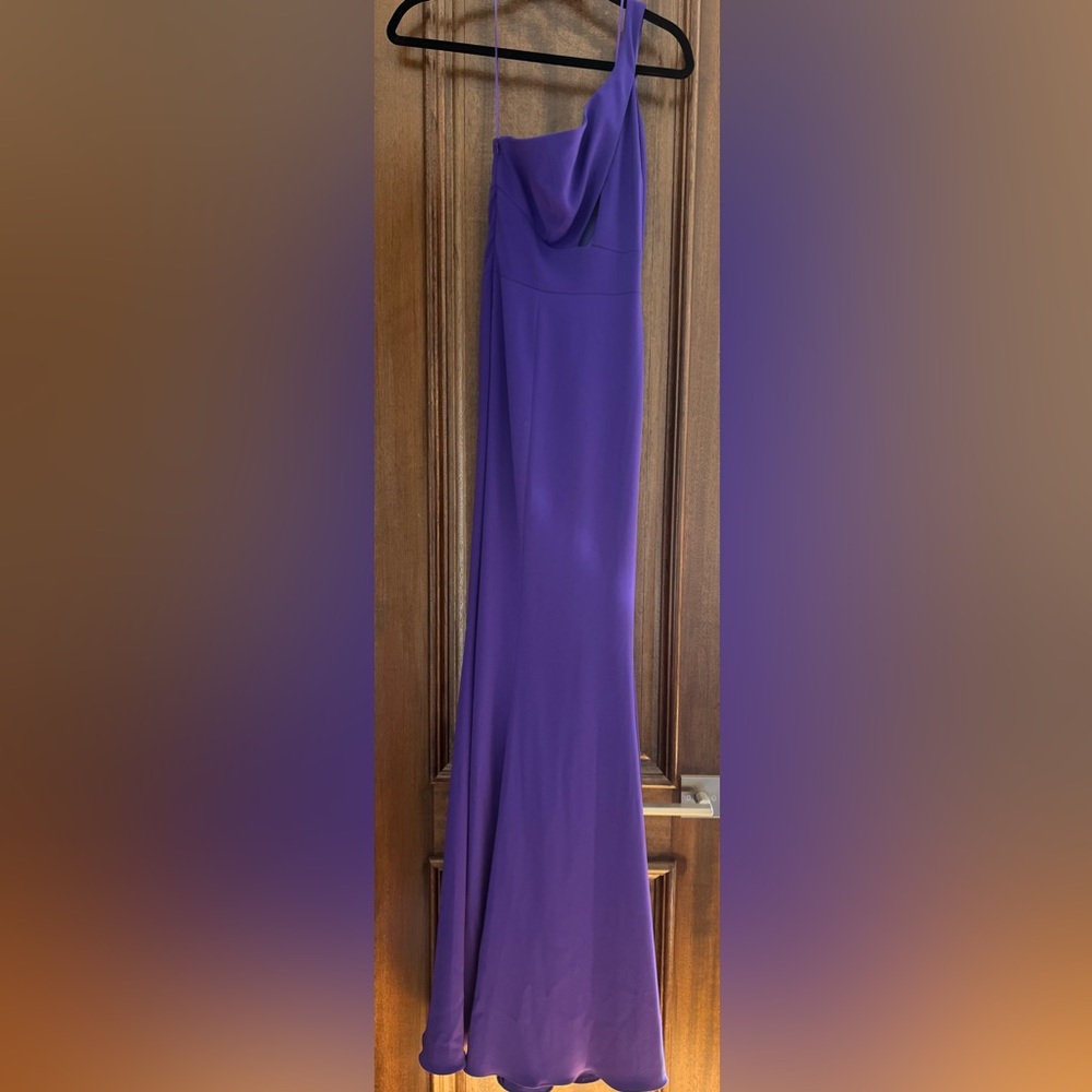 NWT Jay Godfrey one shoulder gown purple/indigo size 2